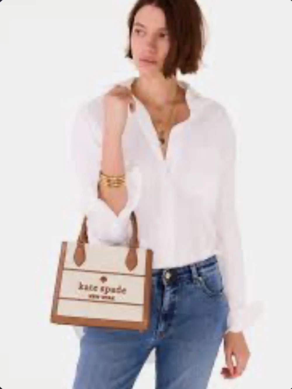NEW✨NEW✨Kate Spade Ellie Small Tote Warm Gingerbread Canvas Satchel